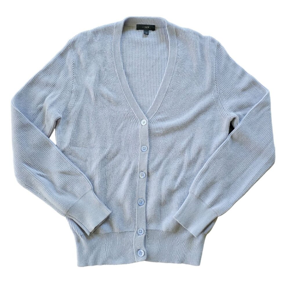 J.Crew Women's Lilac Purple Cotton Cardigan Size M
